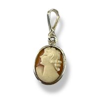 Pendant Mandile 1922 Woman Cammei  in Silver Conchiglia 2MCICM166